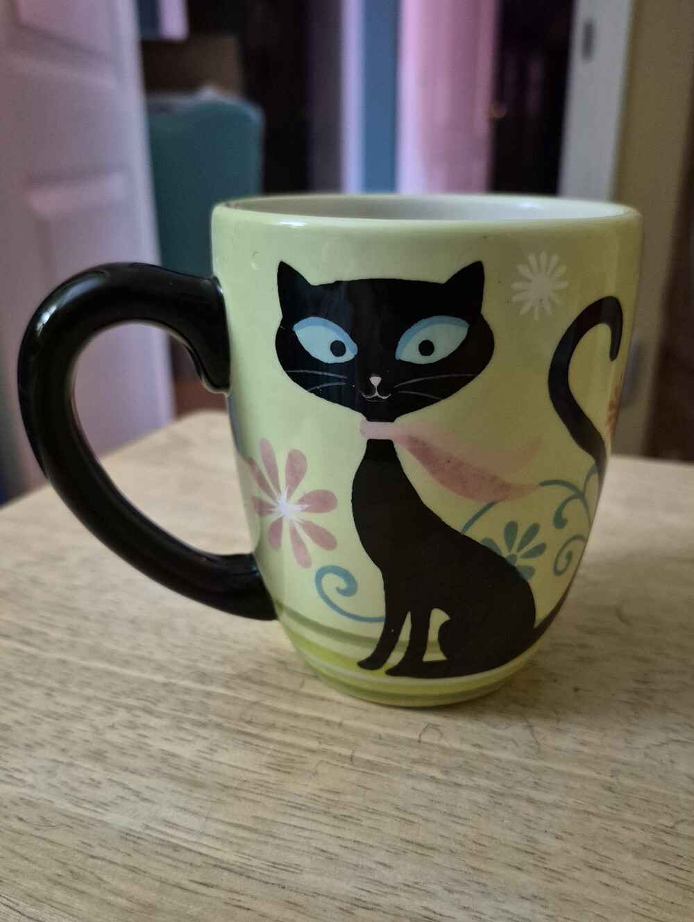 Vintage Certified International Jennifer Brinley Black Cat Coffee Mug